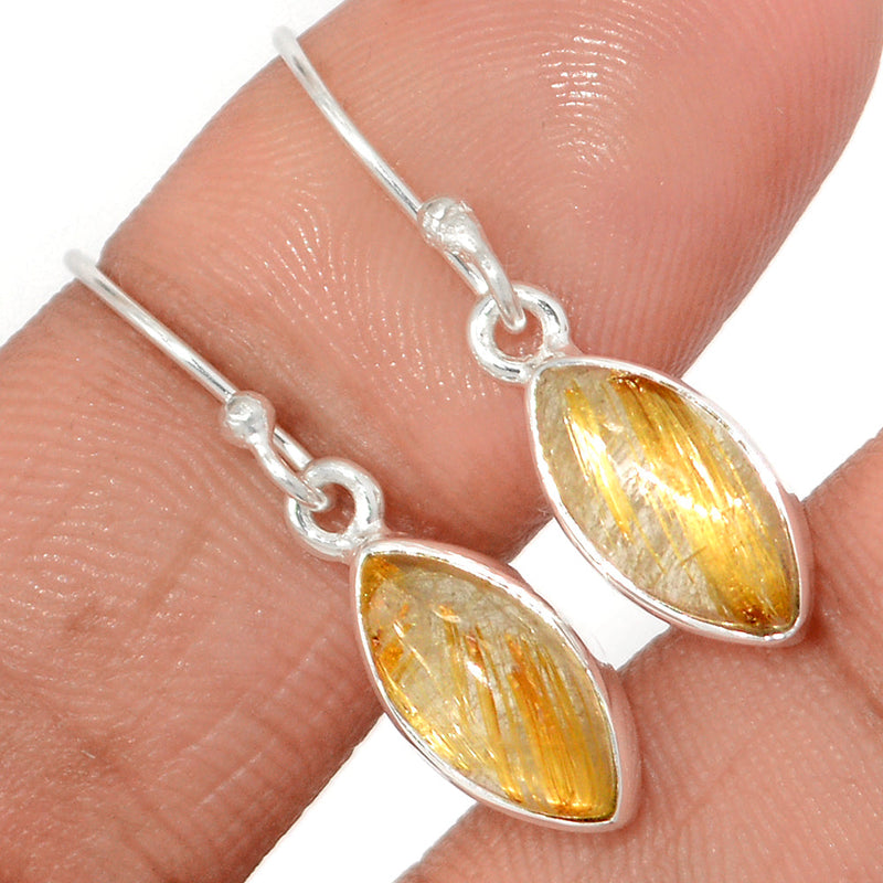 1.2" Golden Rutile Earrings - GRUE373