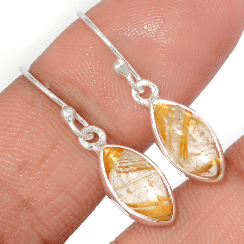 1.2" Golden Rutile Earrings - GRUE374