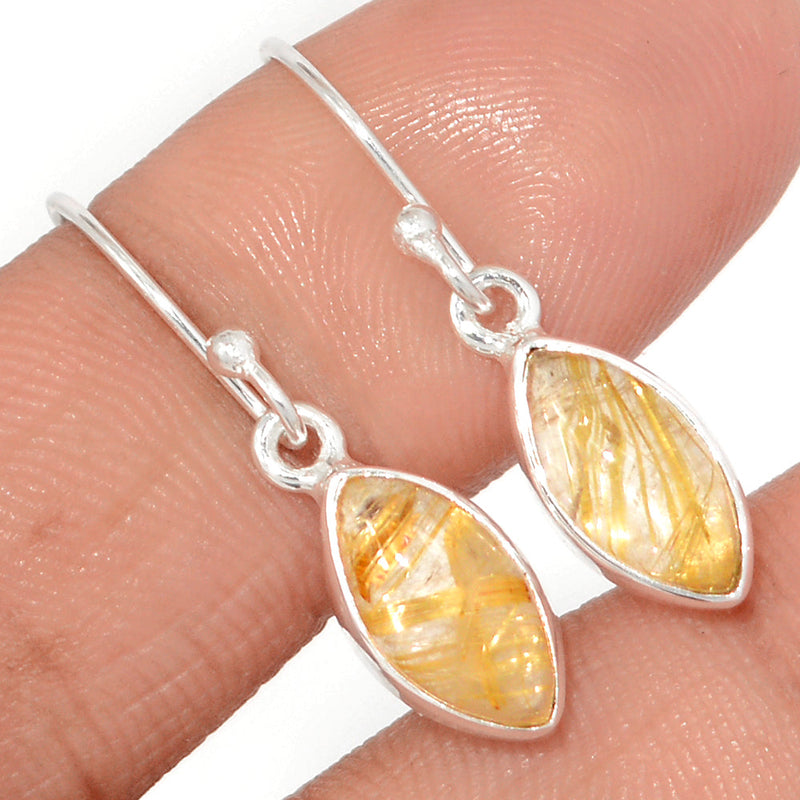 1.2" Golden Rutile Earrings - GRUE376