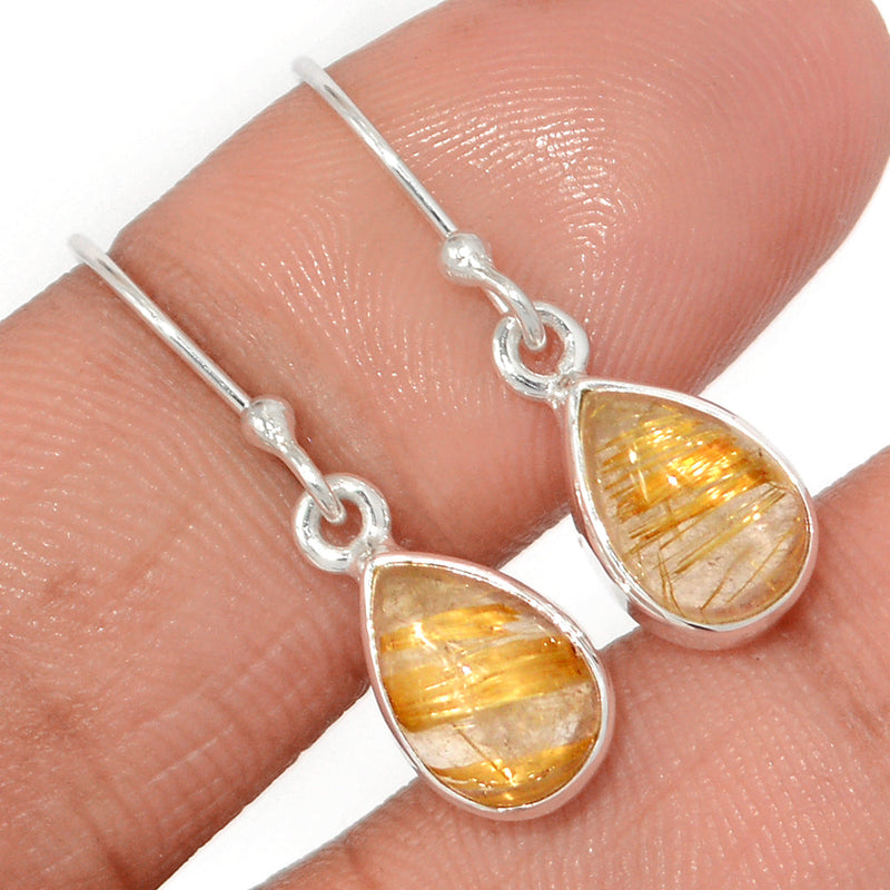 1.1" Golden Rutile Earrings - GRUE379