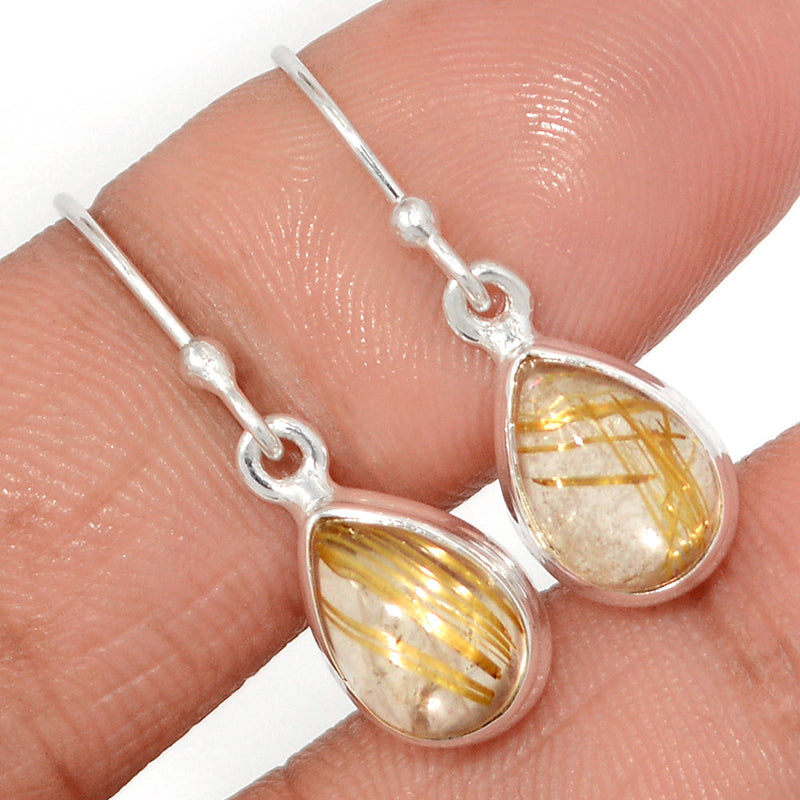 1.1" Golden Rutile Earrings - GRUE380