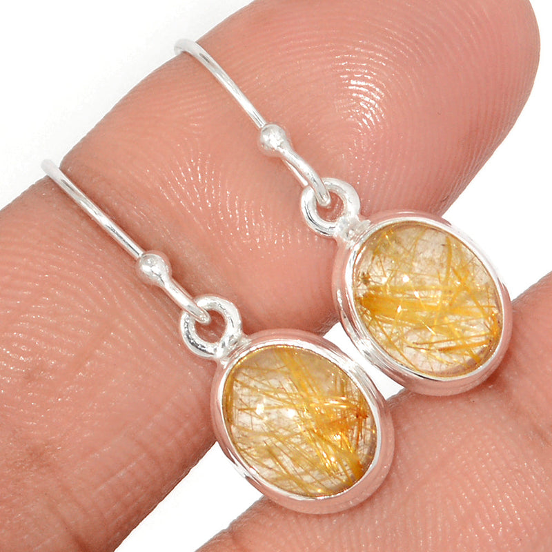 1.1" Golden Rutile Earrings - GRUE381