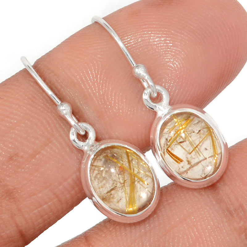 1.1" Golden Rutile Earrings - GRUE383