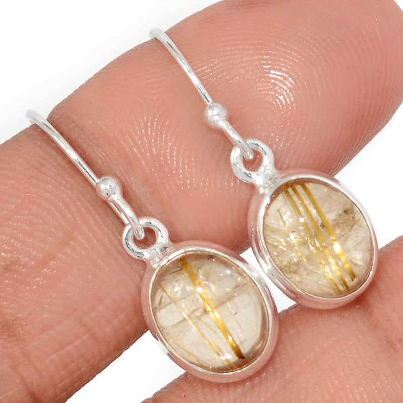 1.1" Golden Rutile Earrings - GRUE384