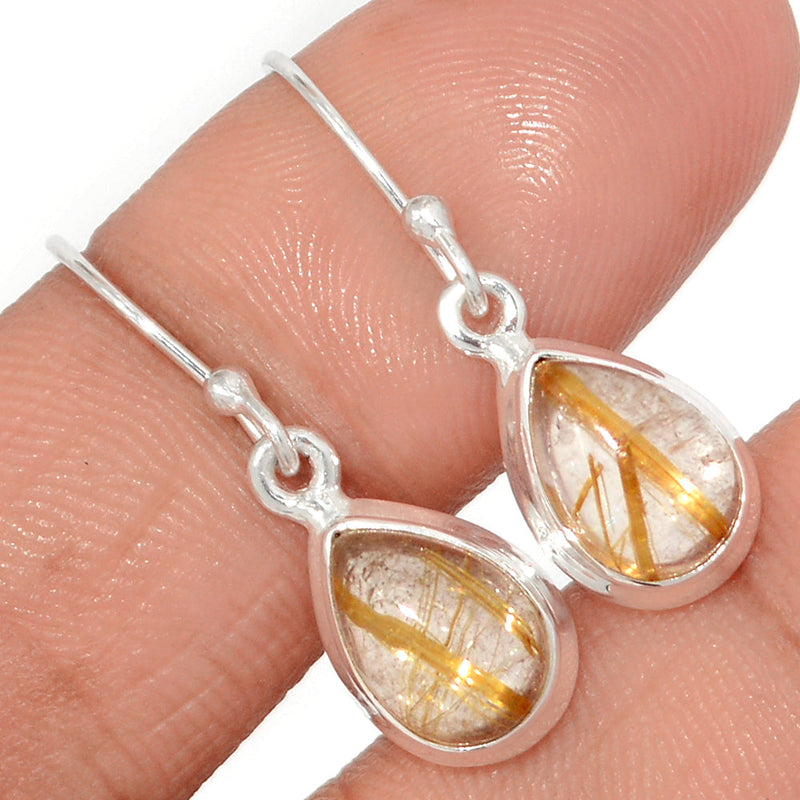 1.2" Golden Rutile Earrings - GRUE385