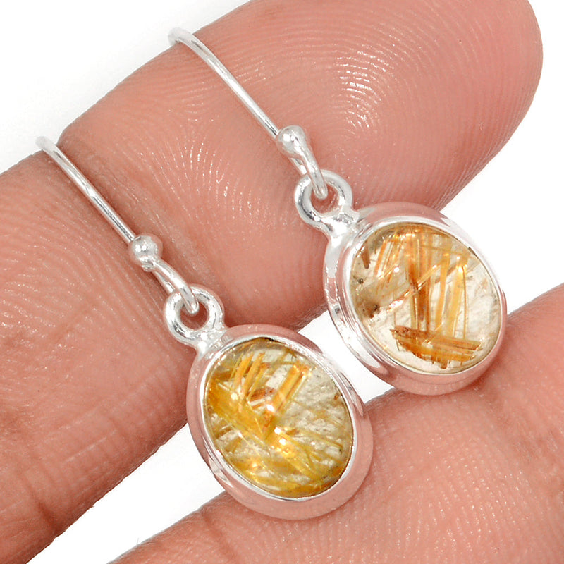 1.2" Golden Rutile Earrings - GRUE387