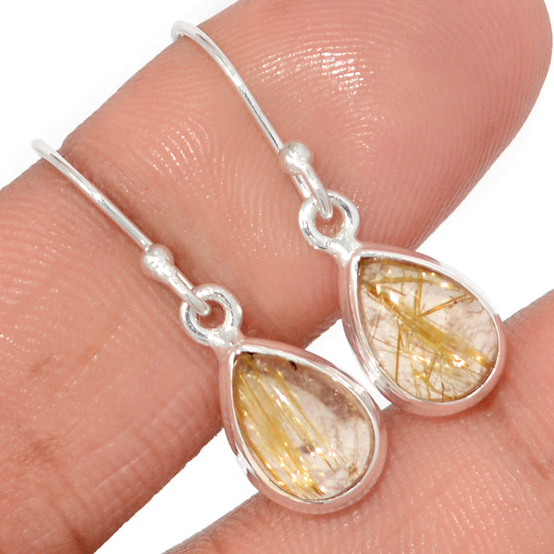 1.1" Golden Rutile Earrings - GRUE388