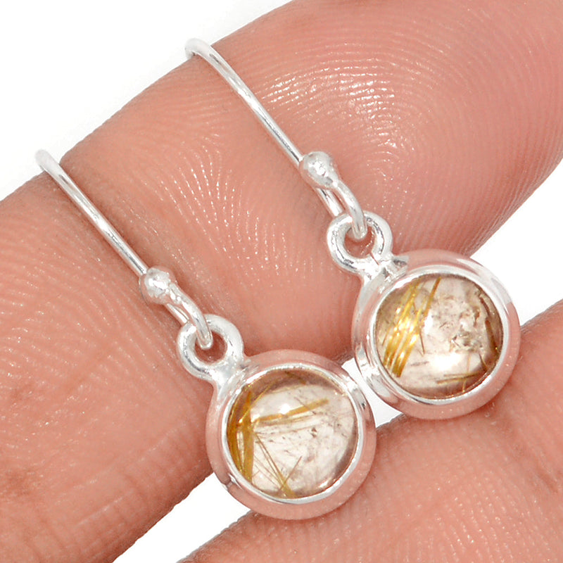 1.1" Golden Rutile Earrings - GRUE389