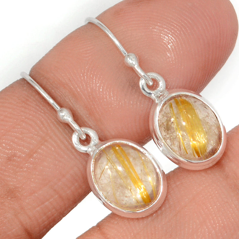 1.1" Golden Rutile Earrings - GRUE391