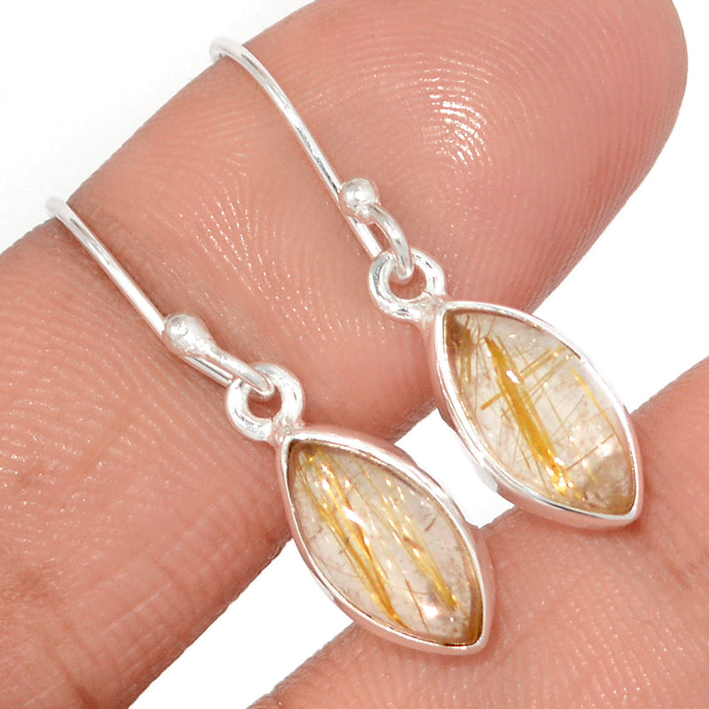 1.2" Golden Rutile Earrings - GRUE392