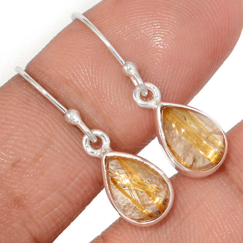 1.1" Golden Rutile Earrings - GRUE394