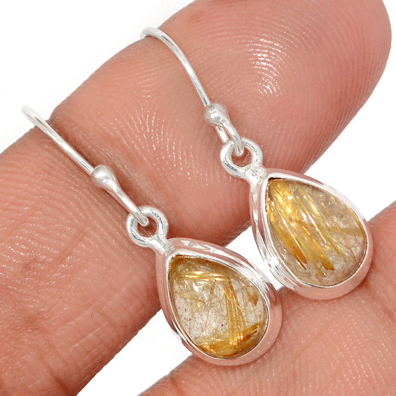 1.2" Golden Rutile Earrings - GRUE396