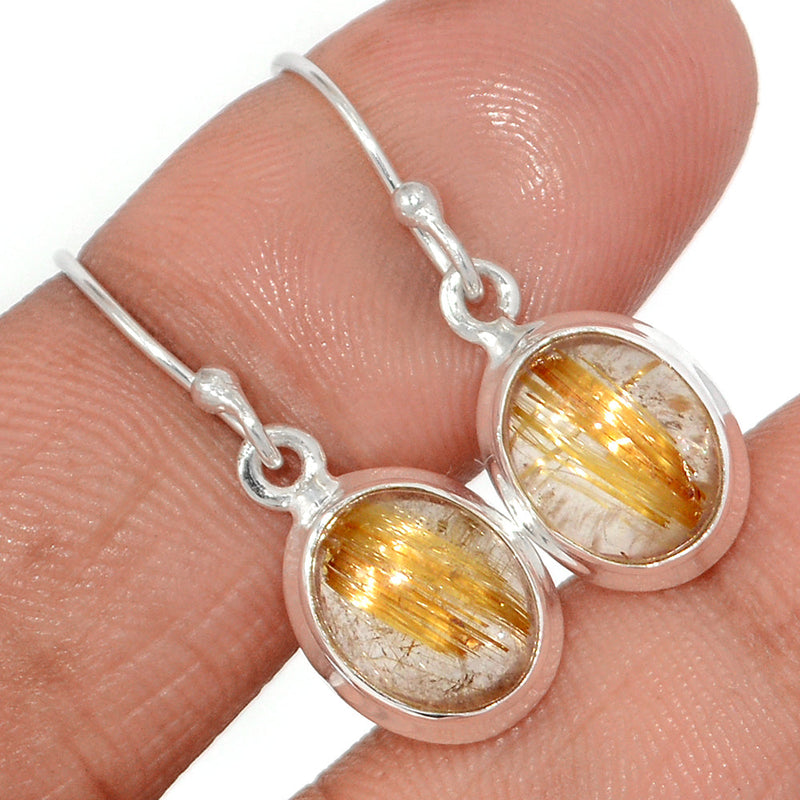 1.2" Golden Rutile Earrings - GRUE397