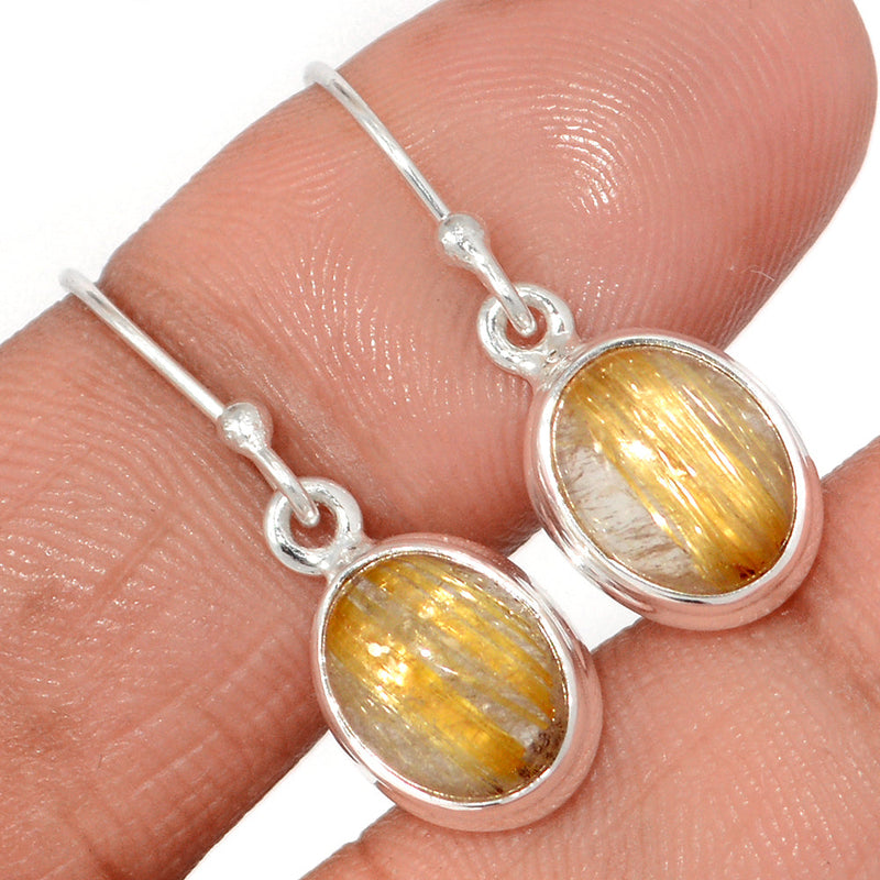 1.1" Golden Rutile Earrings - GRUE401