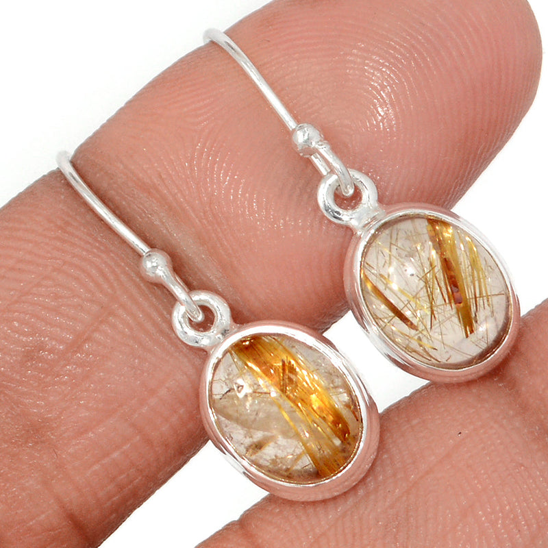 1.1" Golden Rutile Earrings - GRUE402