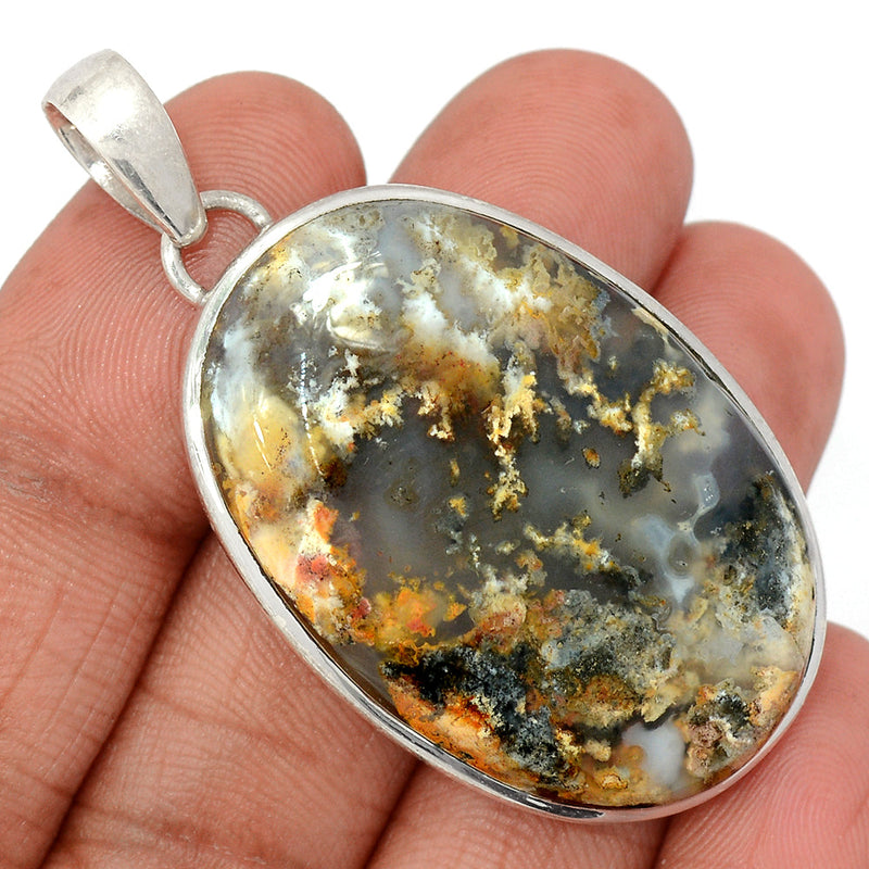 2.1" Graveyard Plume Agate Pendants - GYPP239