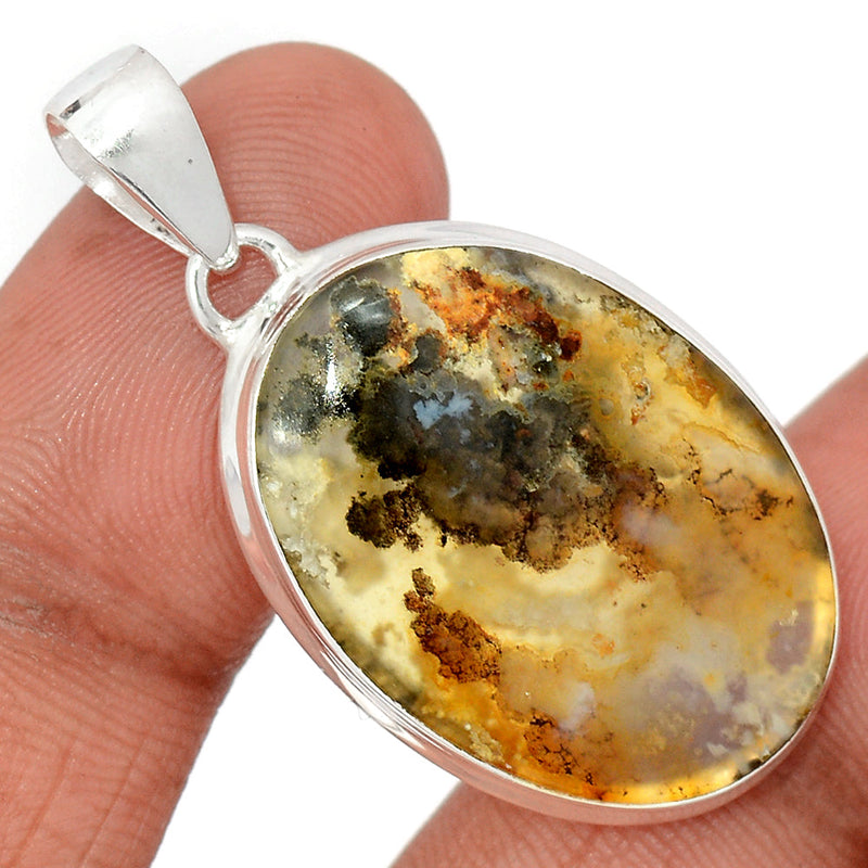 1.6" Graveyard Plume Agate Pendants - GYPP240