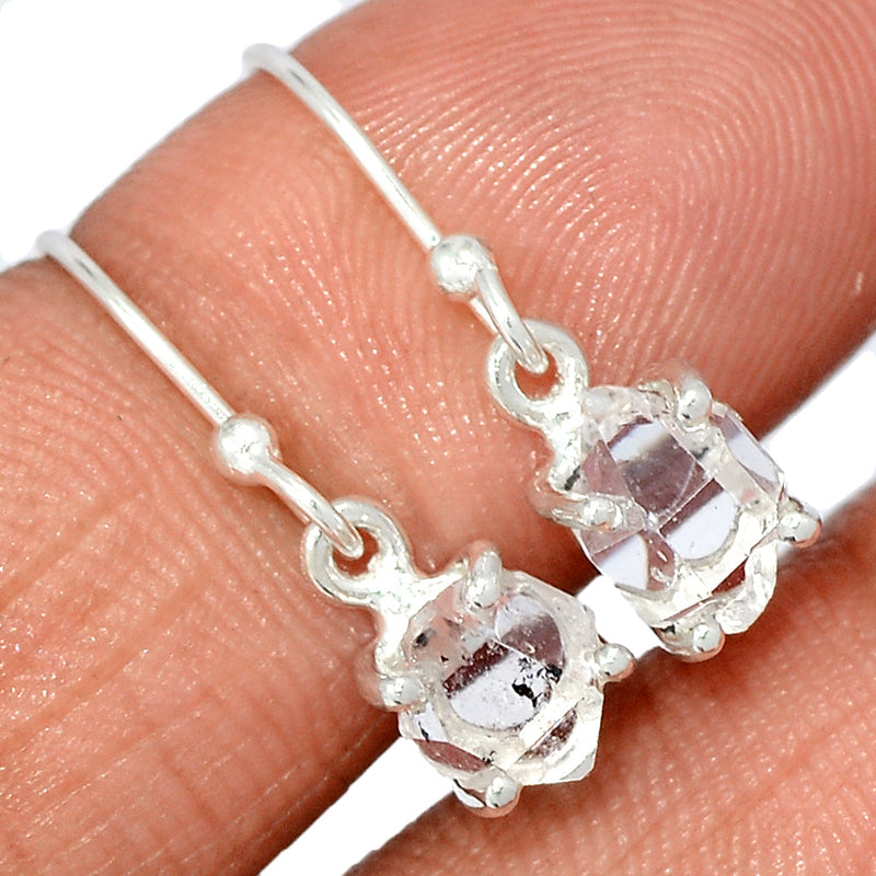 0.8" Claw - Herkimer Diamond Earrings - HKDE1049