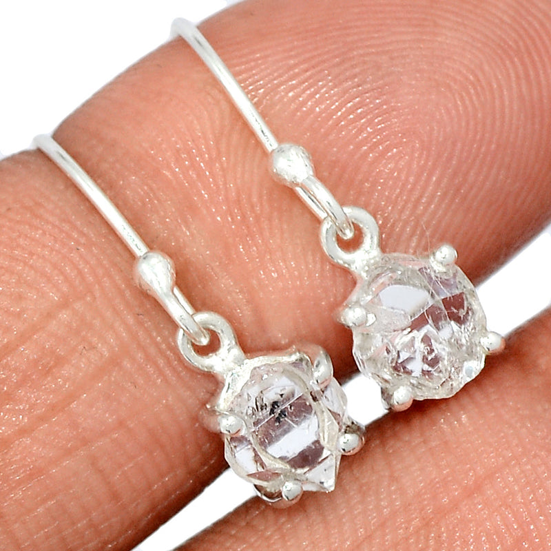 0.8" Claw - Herkimer Diamond Earrings - HKDE1059