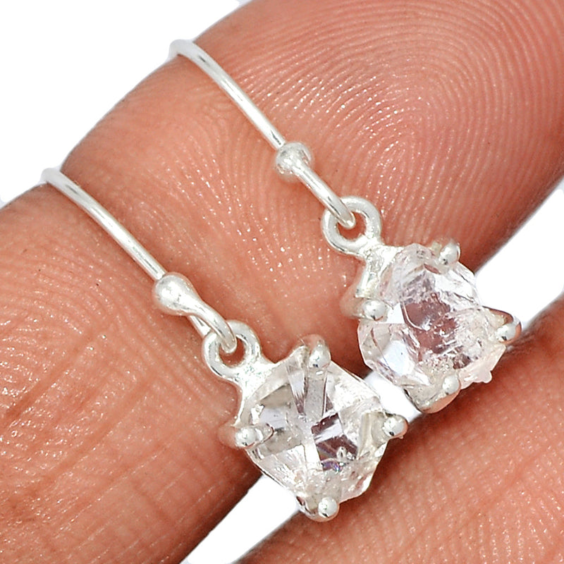 0.8" Claw - Herkimer Diamond Earrings - HKDE1077