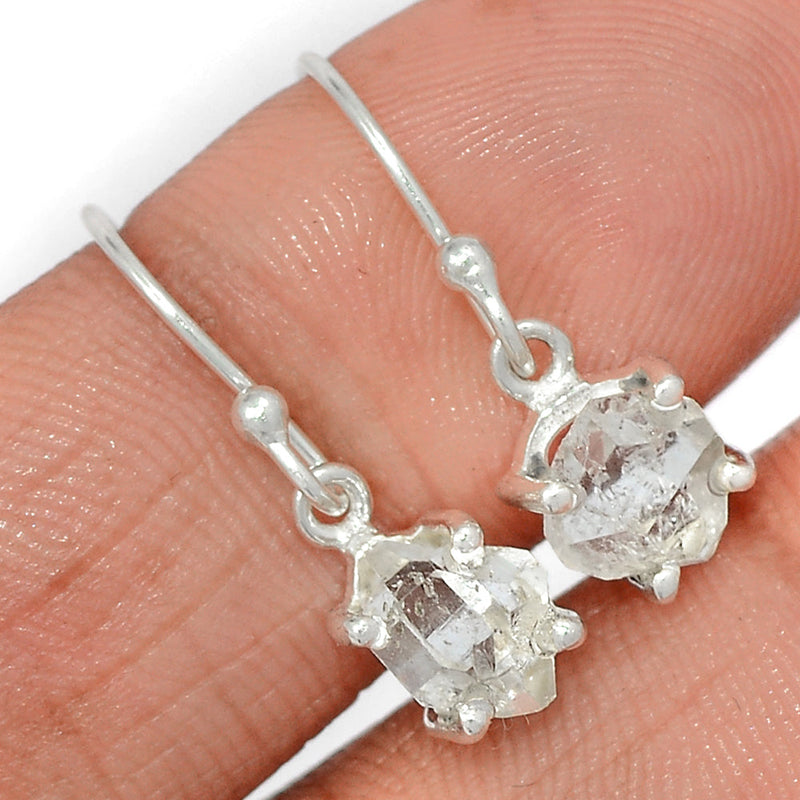 0.8" Claw - Herkimer Diamond Earrings - HKDE924