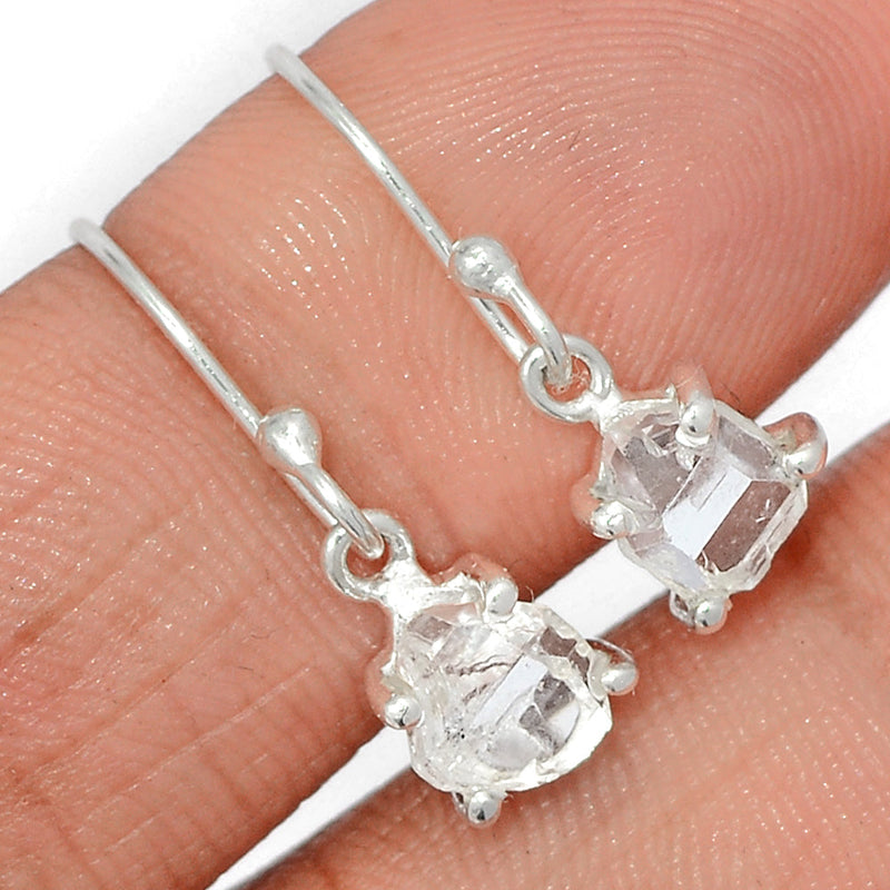 0.8" Claw - Herkimer Diamond Earrings - HKDE966