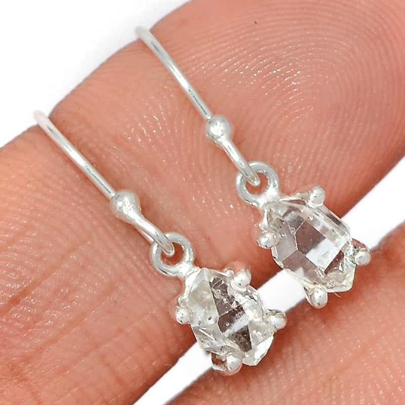 0.8" Claw - Herkimer Diamond Earrings - HKDE976