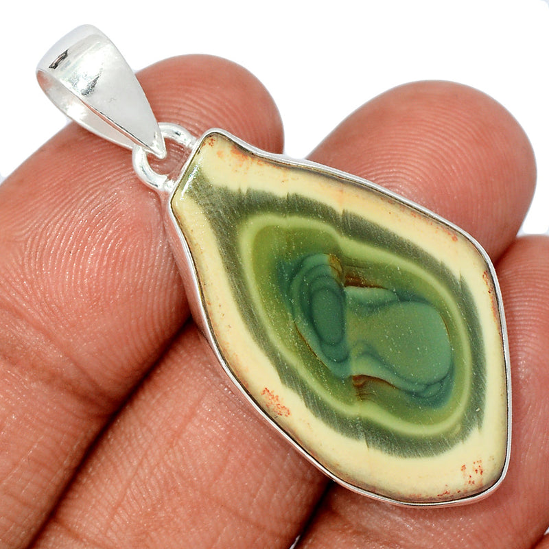 1.7" Imperial Jasper Slice Pendants - IJSP519