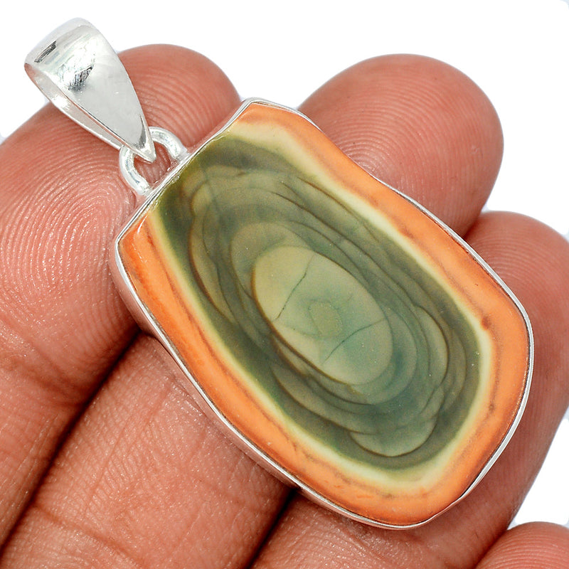 1.7" Imperial Jasper Slice Pendants - IJSP528