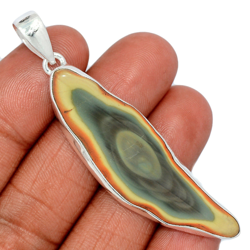 2.6" Imperial Jasper Slice Pendants - IJSP535