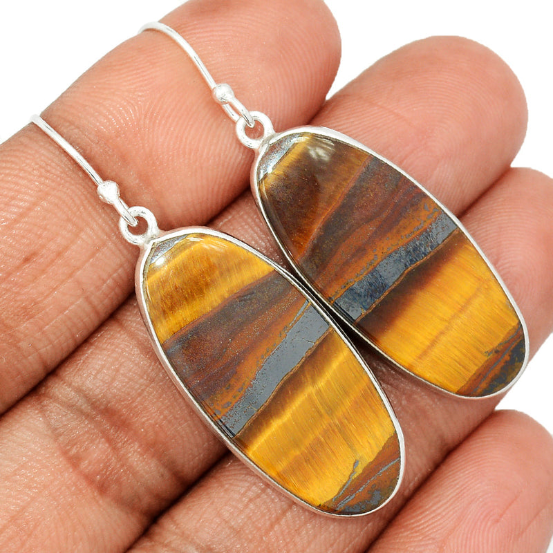 1.8" Iron Tiger Eye Earrings - ITEE201