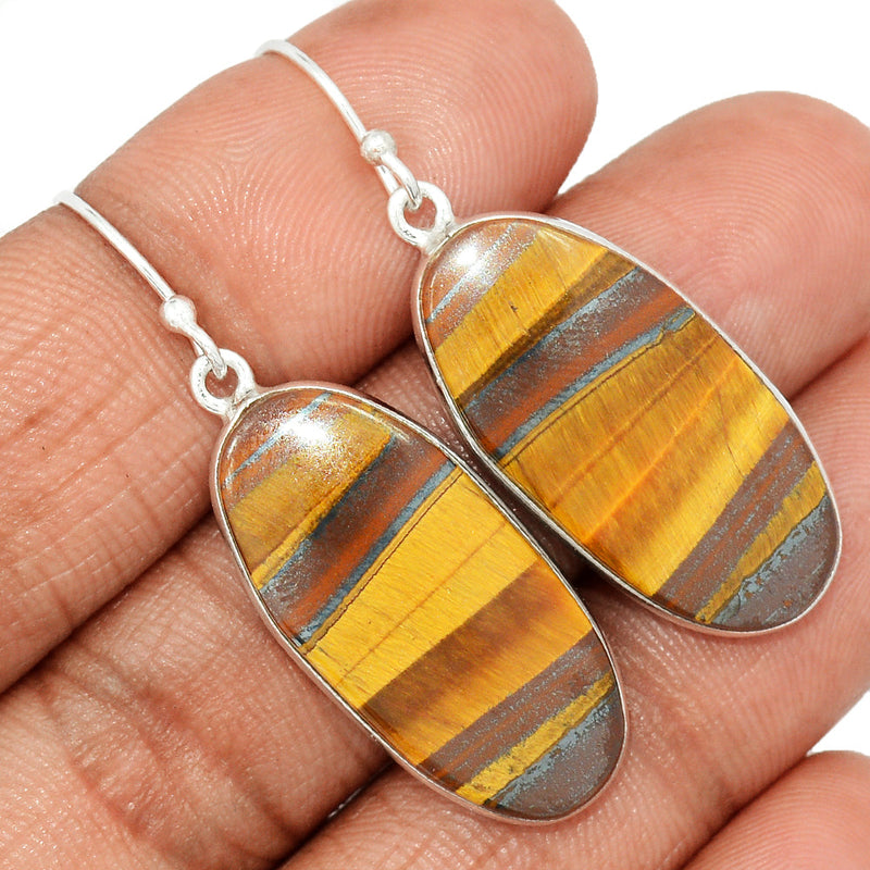 1.7" Iron Tiger Eye Earrings - ITEE207