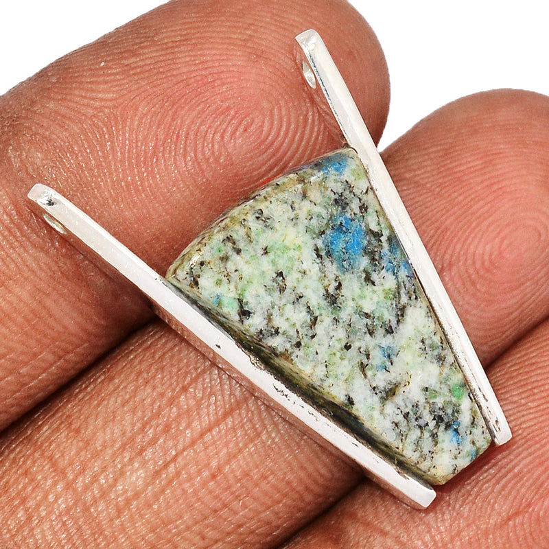 1.3" K2 Blue - Azurite In Quartz Pendants - K2P1277