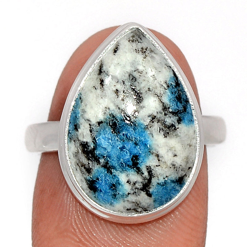 K2 Blue (Azurite In Quartz) Ring - K2R1176