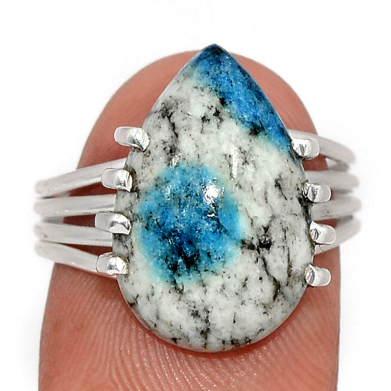 K2 Blue (Azurite In Quartz) Ring - K2R1177