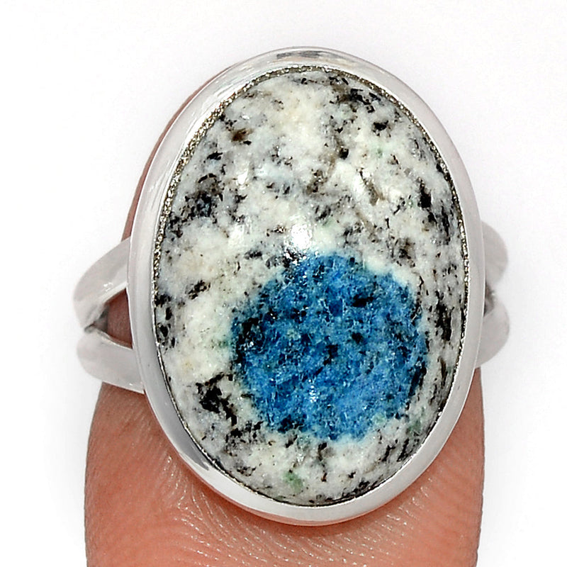 K2 Blue (Azurite In Quartz) Ring - K2R1178