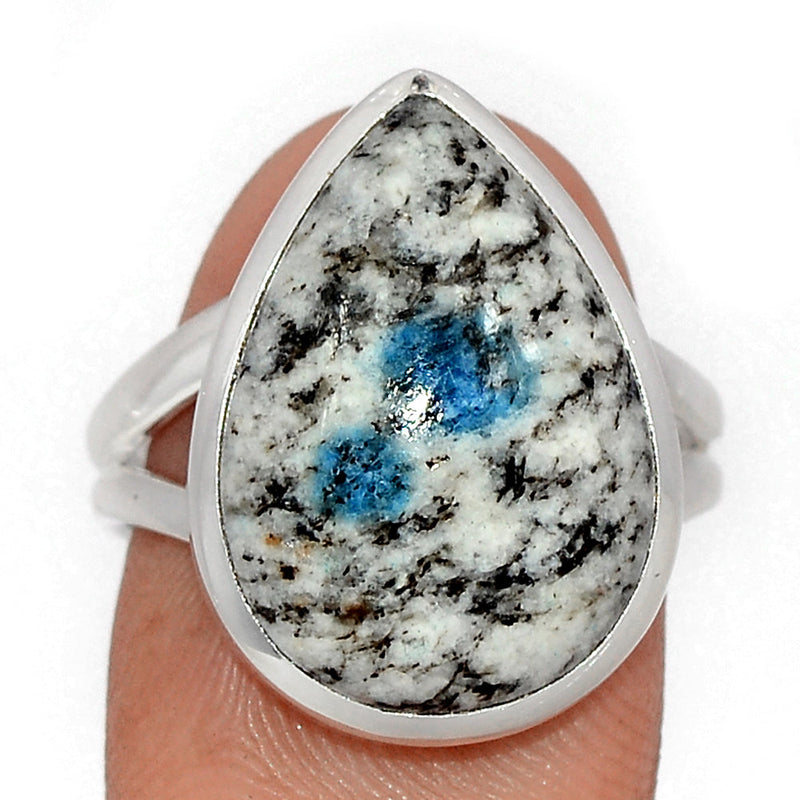 K2 Blue (Azurite In Quartz) Ring - K2R1191