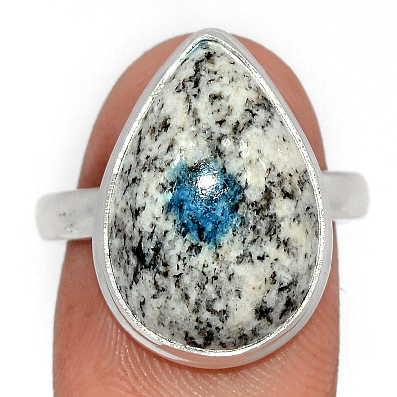 K2 Blue (Azurite In Quartz) Ring - K2R1192