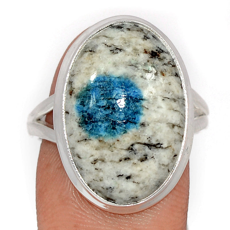 K2 Blue (Azurite In Quartz) Ring - K2R1194