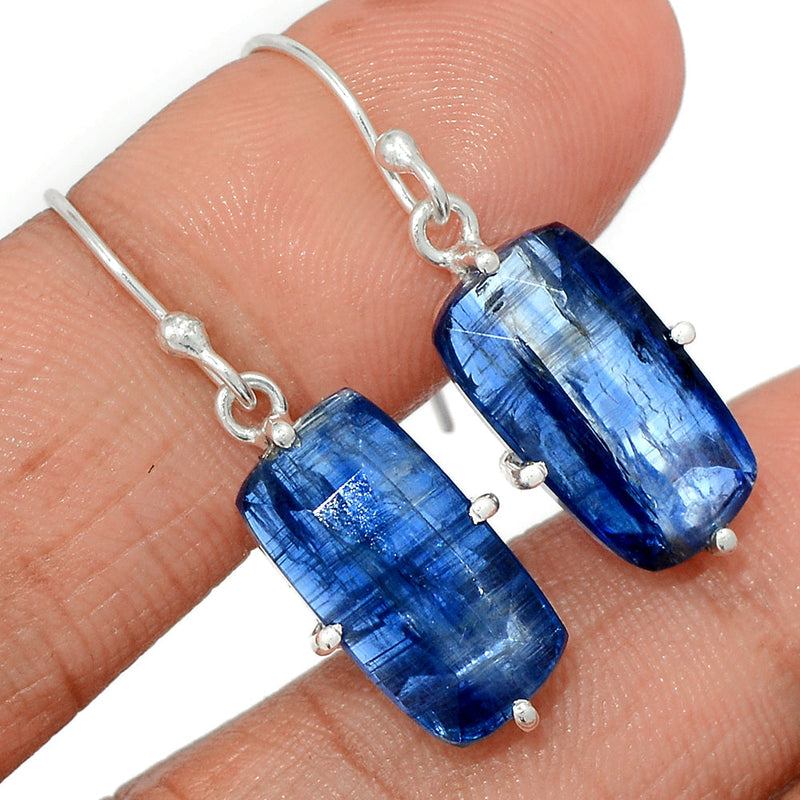 1.3" Claw - Kyanite Faceted Earrings - KYFE242