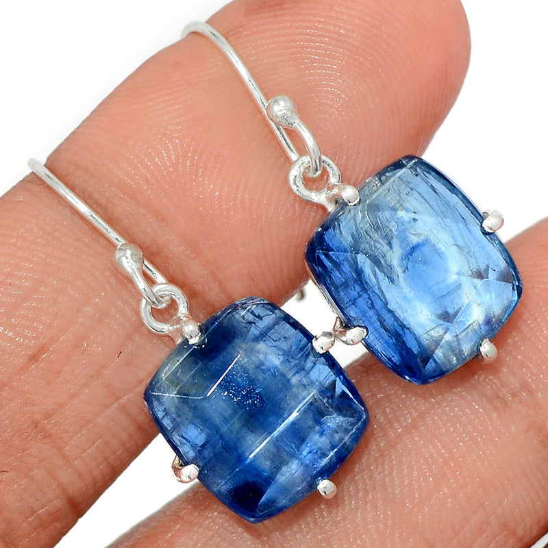 1.2" Claw - Kyanite Faceted Earrings - KYFE246