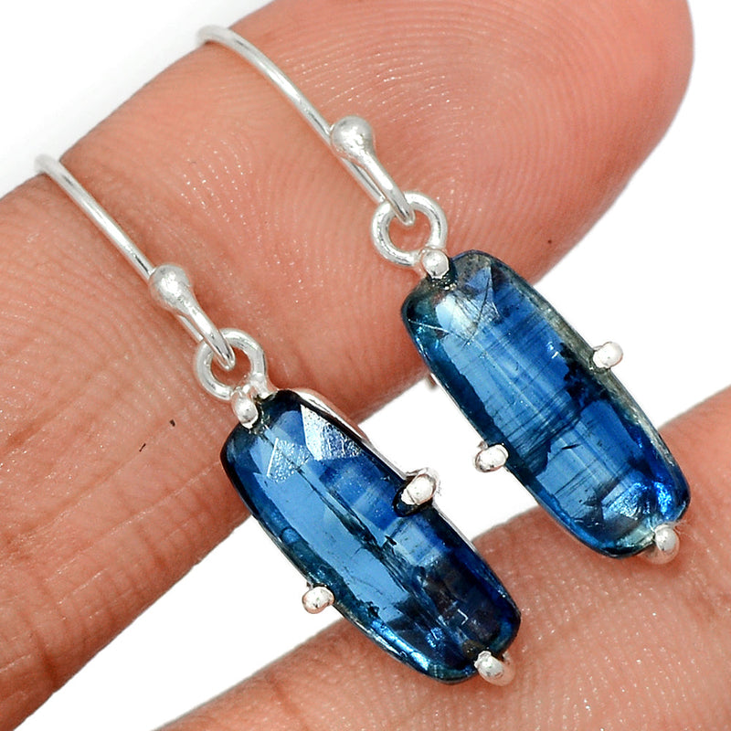 1.3" Claw - Kyanite Faceted Earrings - KYFE247