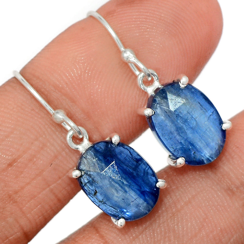 1.1" Claw - Kyanite Faceted Earrings - KYFE248