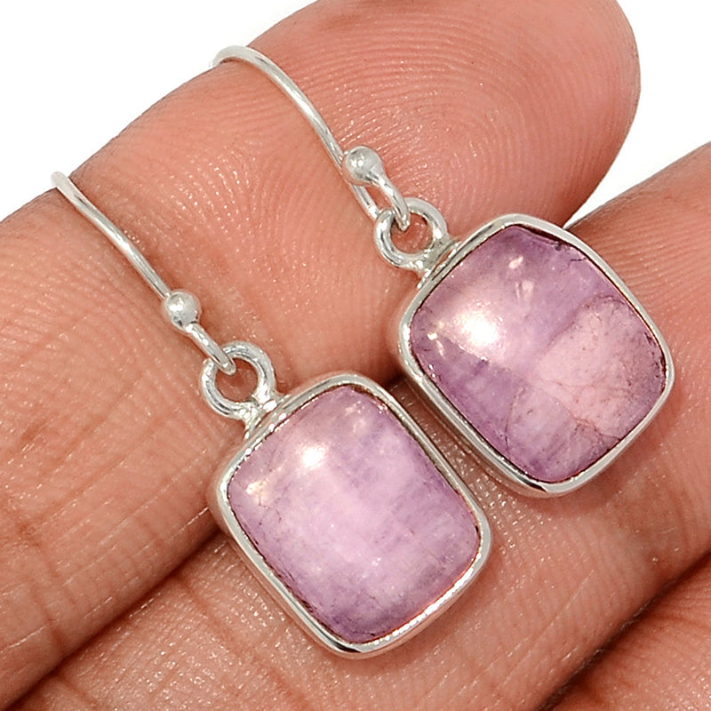 1.1" Kunzite Cabochon Earrings - KZTE137