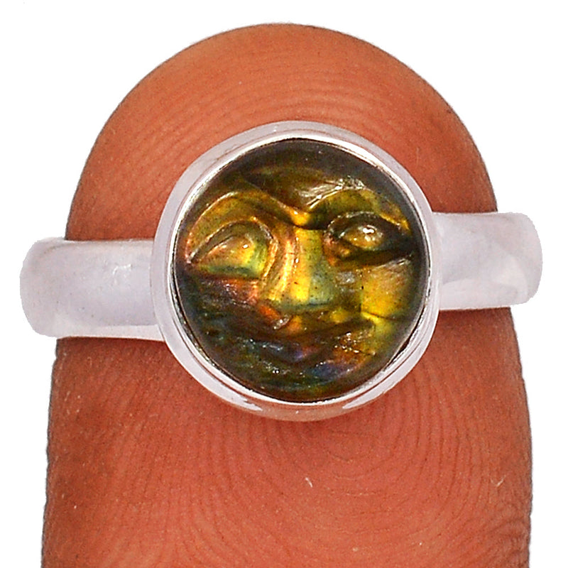 Labradorite Goddess Face Ring - LAFR136