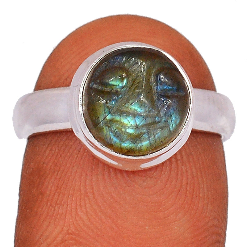 Labradorite Goddess Face Ring - LAFR141