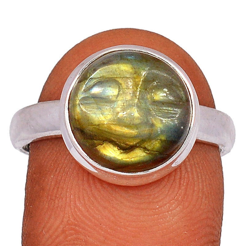 Labradorite Goddess Face Ring - LAFR145