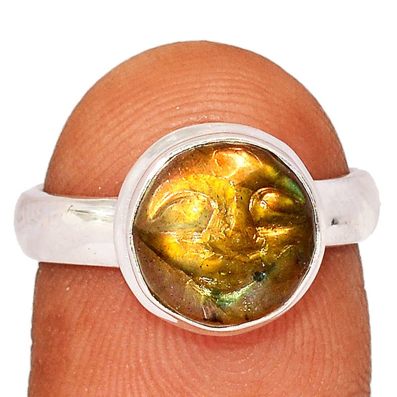 Labradorite Goddess Face Ring - LAFR153