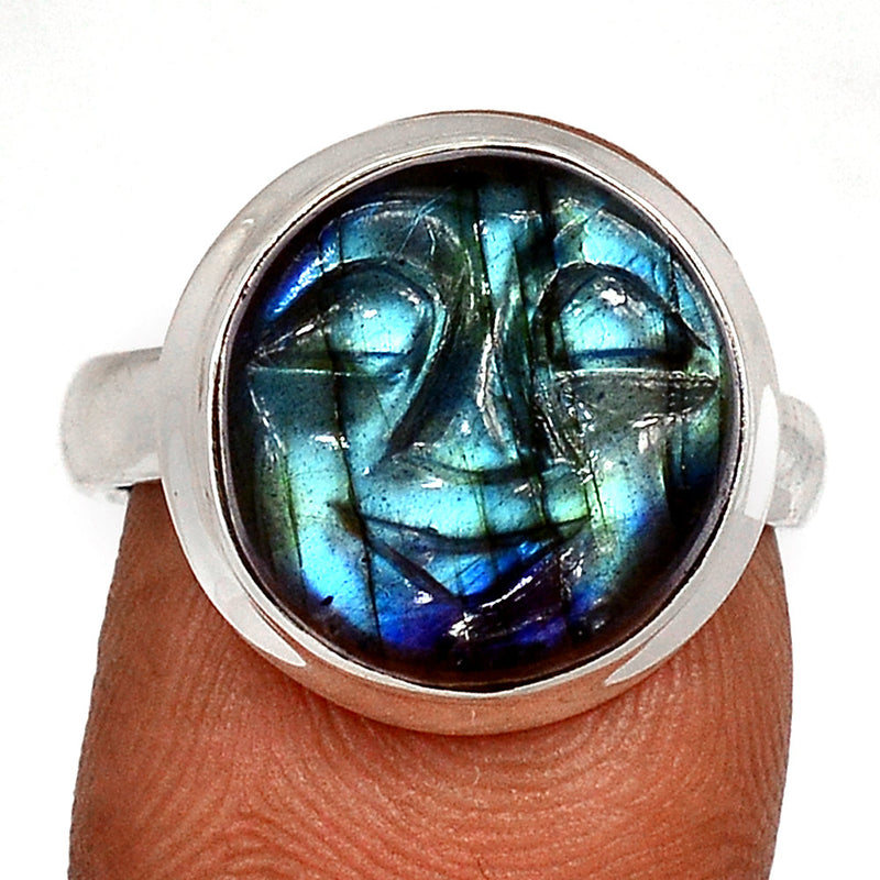 Labradorite Goddess Face Ring - LAFR161