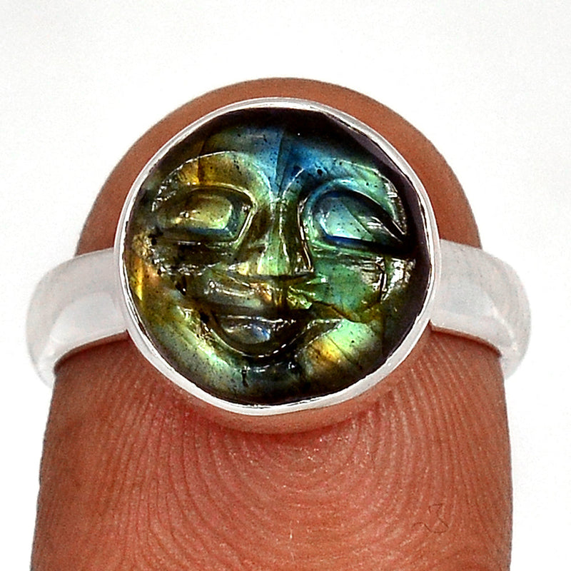 Labradorite Goddess Face Ring - LAFR162